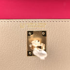 Chevre Mysore Horseshoe Mini Kelly Sellier 20 Gris Tourterelle Rose Mexico