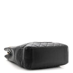 Caviar Quilted Petit Shopping Tote PST Black