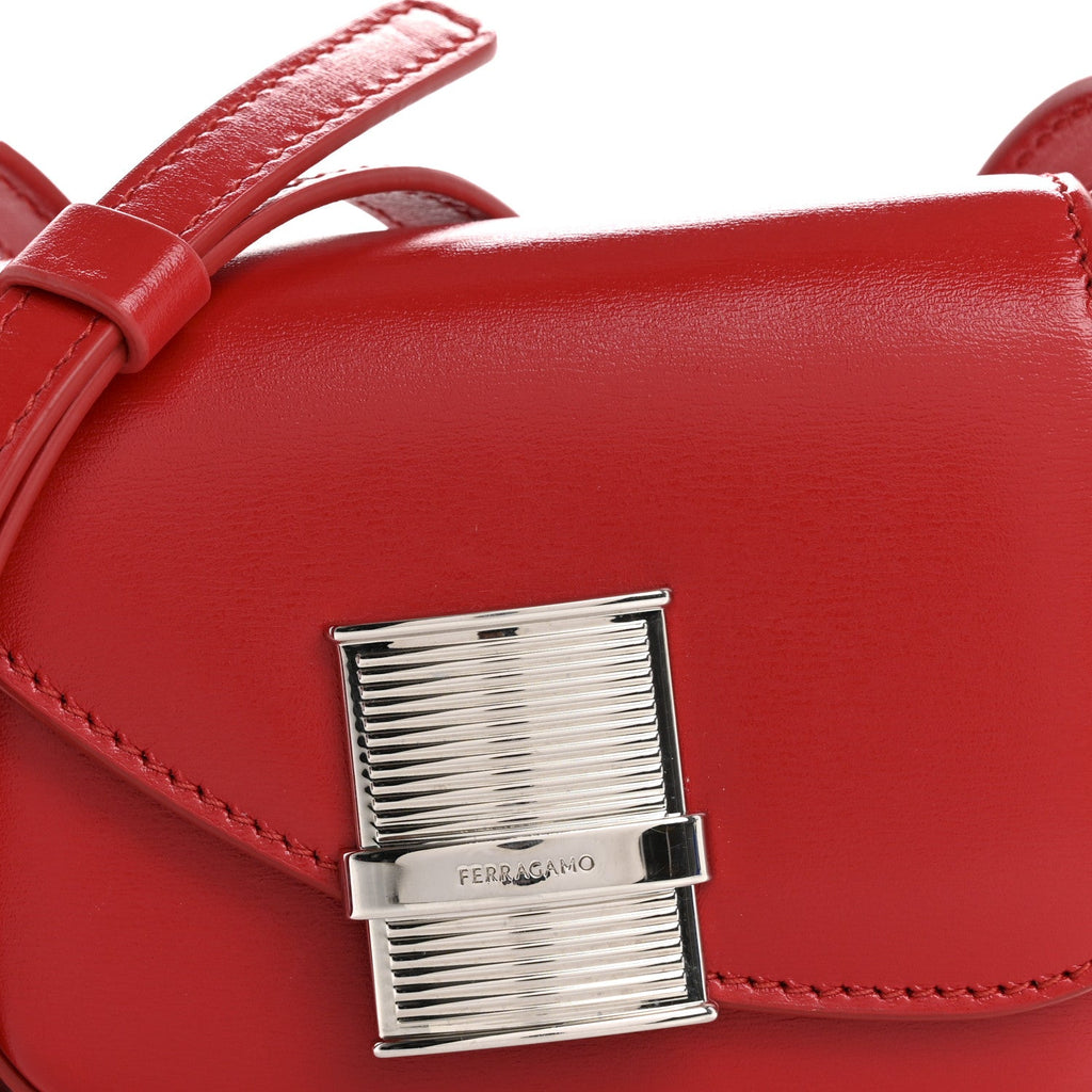 Dappled Calfskin XS Fiamma Crossbody Flame Red