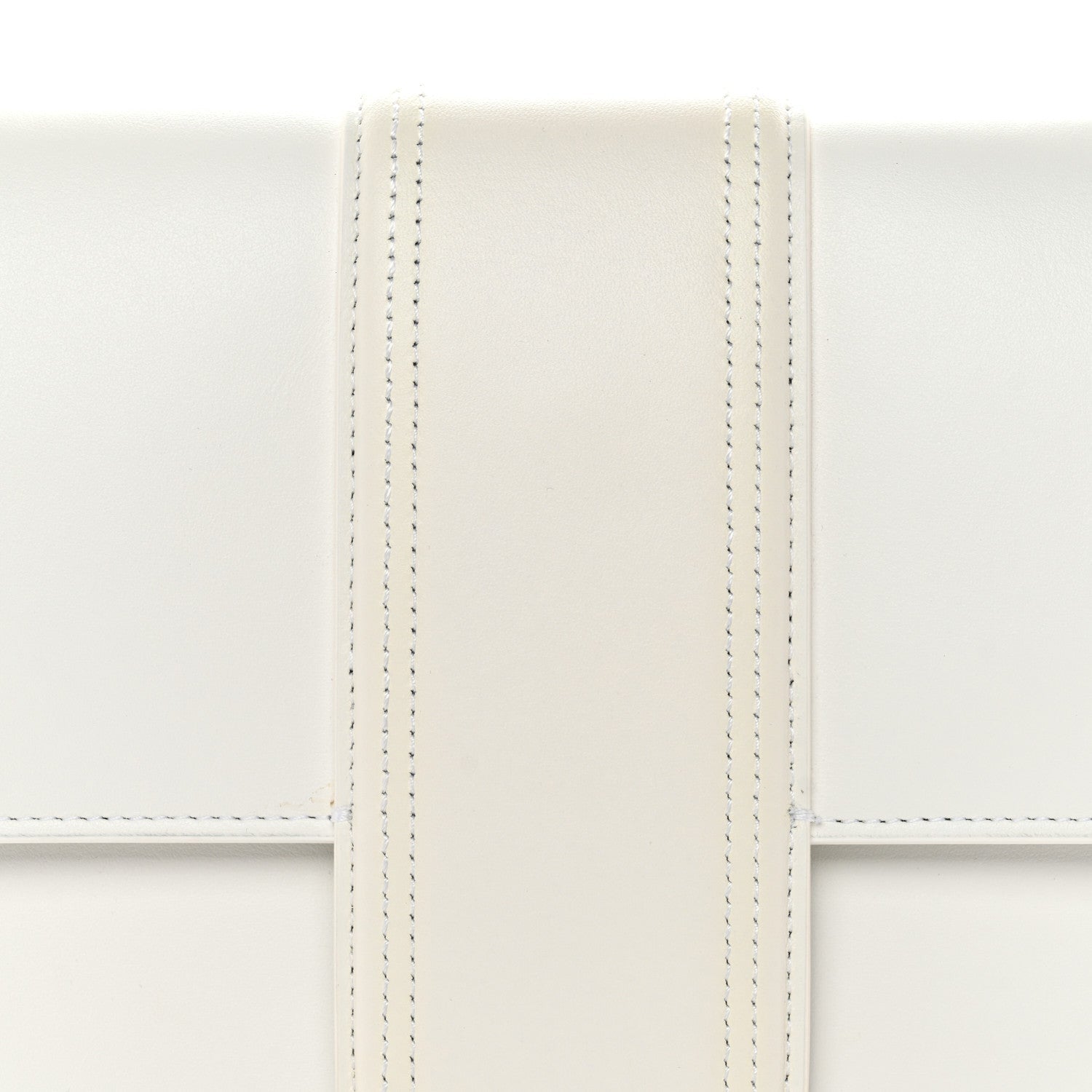 Smooth Calfskin Long Le Grand Bambino Clutch White
