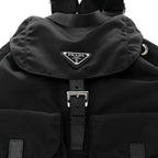 Tessuto Nylon Saffiano Medium Backpack Black
