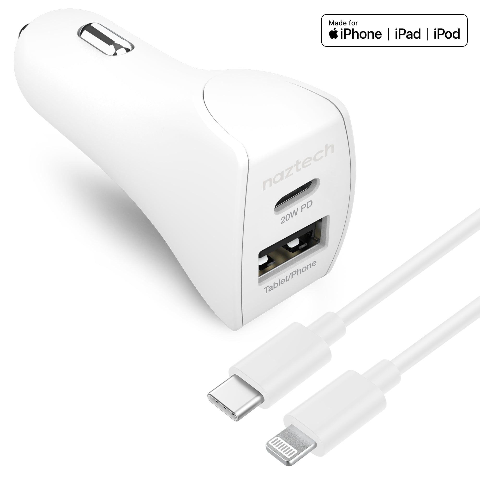 20W USB-C PD+12W USB Car Charger