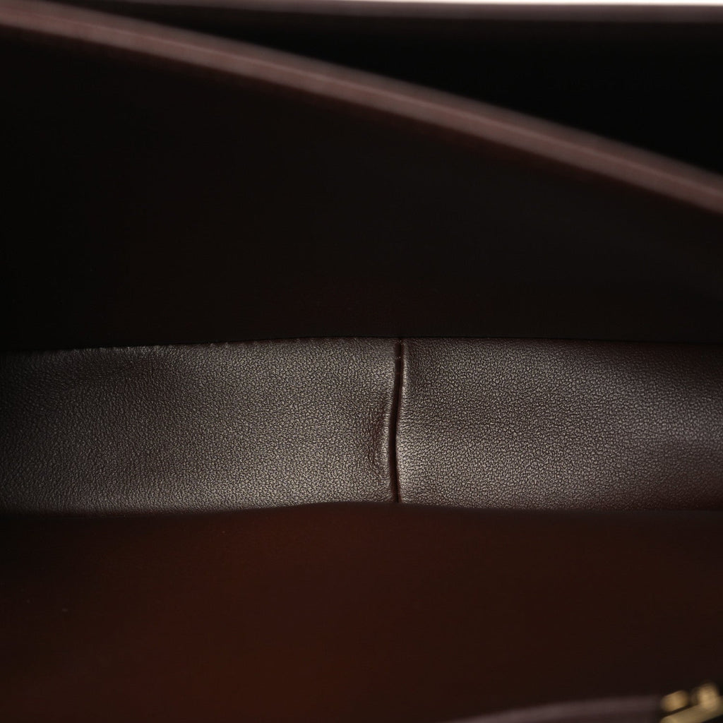 Shiny Calfskin Medium Triomphe Chestnut