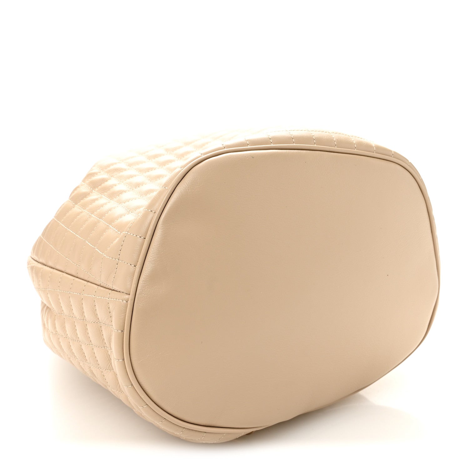 Calfskin Quilted Small C Backpack Nude