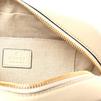 Sakai Be Green Calfskin Diagonal Stitched Small Blondie Shoulder Bag Mystic White