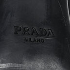 Spazzolato Re-Nylon Metal Triangle Logo 110mm Ankle Boots 37 Black
