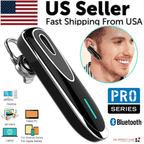 Earpiece Bluetooth Wireless Handsfree Driving Headset Headphone Microphone