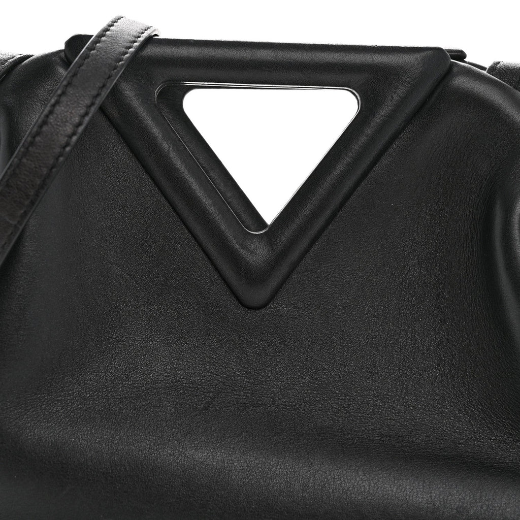 Calfskin Small The Point Triangle Bag Black