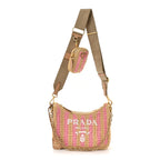 Yarn Raffia Effect Crochet Striped Re-Edition 2005 Shoulder Bag Naturale Petalo