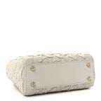 Lambskin Gathered Mini Lady Dior White