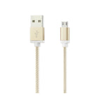 Reiko 3.3Ft Nylon Braided Micro Usb Charging & Sync Data Cable For Android Phones In Gold