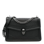 Quilted Nappa Smooth Calfskin Serpenti Forever Diamond Blast Shoulder Bag Black