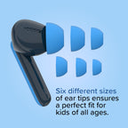 myFirst CareBuds – Wireless Bluetooth Earbuds for Kids (Space Blue)
