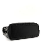 Calfskin Y Quilted Monogram Medium Loulou Chain Satchel Black