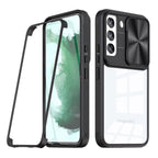 Full Protection With Mobile Phone Protective Film Slide Camera Lens Phone Case For Samsung Galaxy S 22 Plus In Black