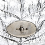 Metallic Crinkled Nappa Pillow Quilted Tiny Softie Bag Silver