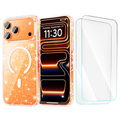 Entronix Bundle Compatible with iPhone 17 Pro Max - [Magnetic] Glitter Clear Case & 2 Clear Screen Protectors