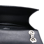 Grain De Poudre Textured Mixed Matelasse Triquilt Medium Monogram Satchel Black