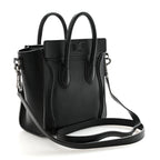 Drummed Calfskin Nano Luggage Black