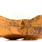 Spazzolato Calfskin Chain Clutch Gold Marble