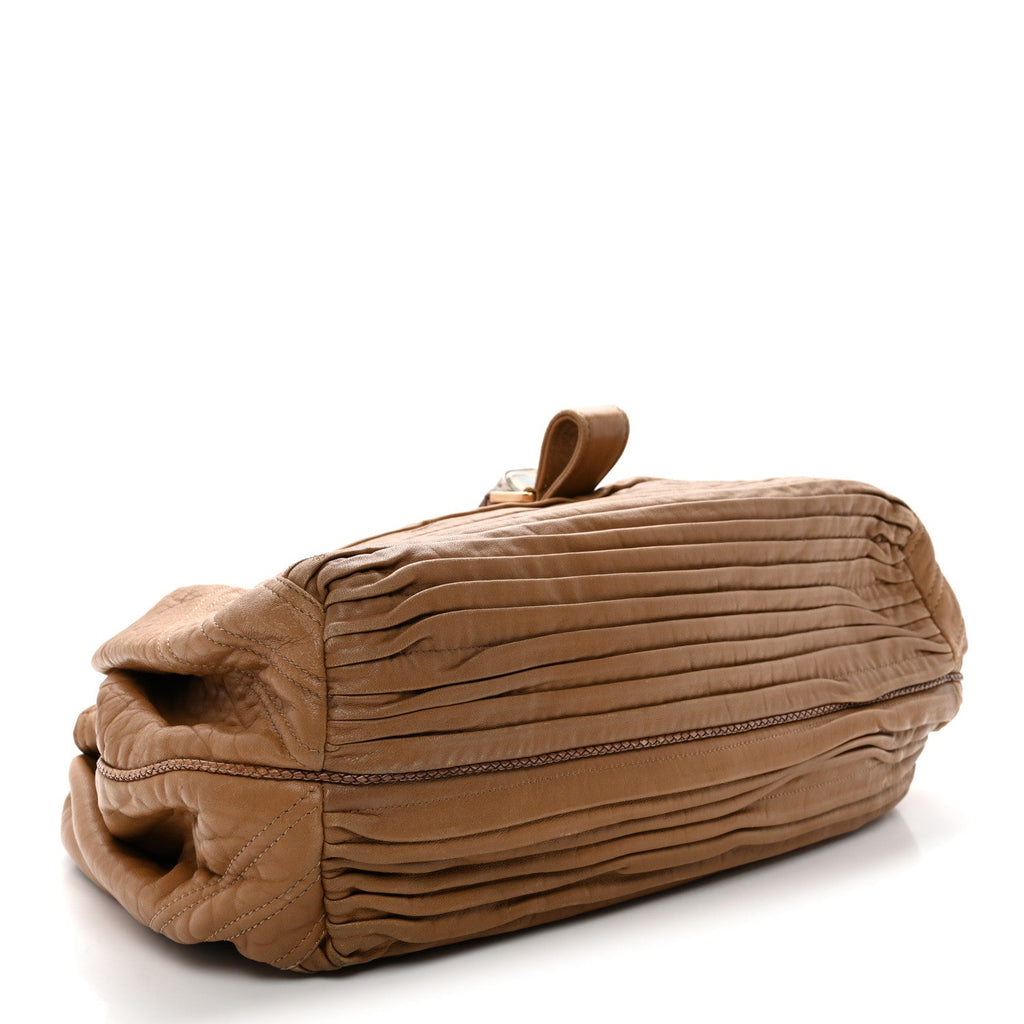Nappa Pleated Nuvolata Spy Bone