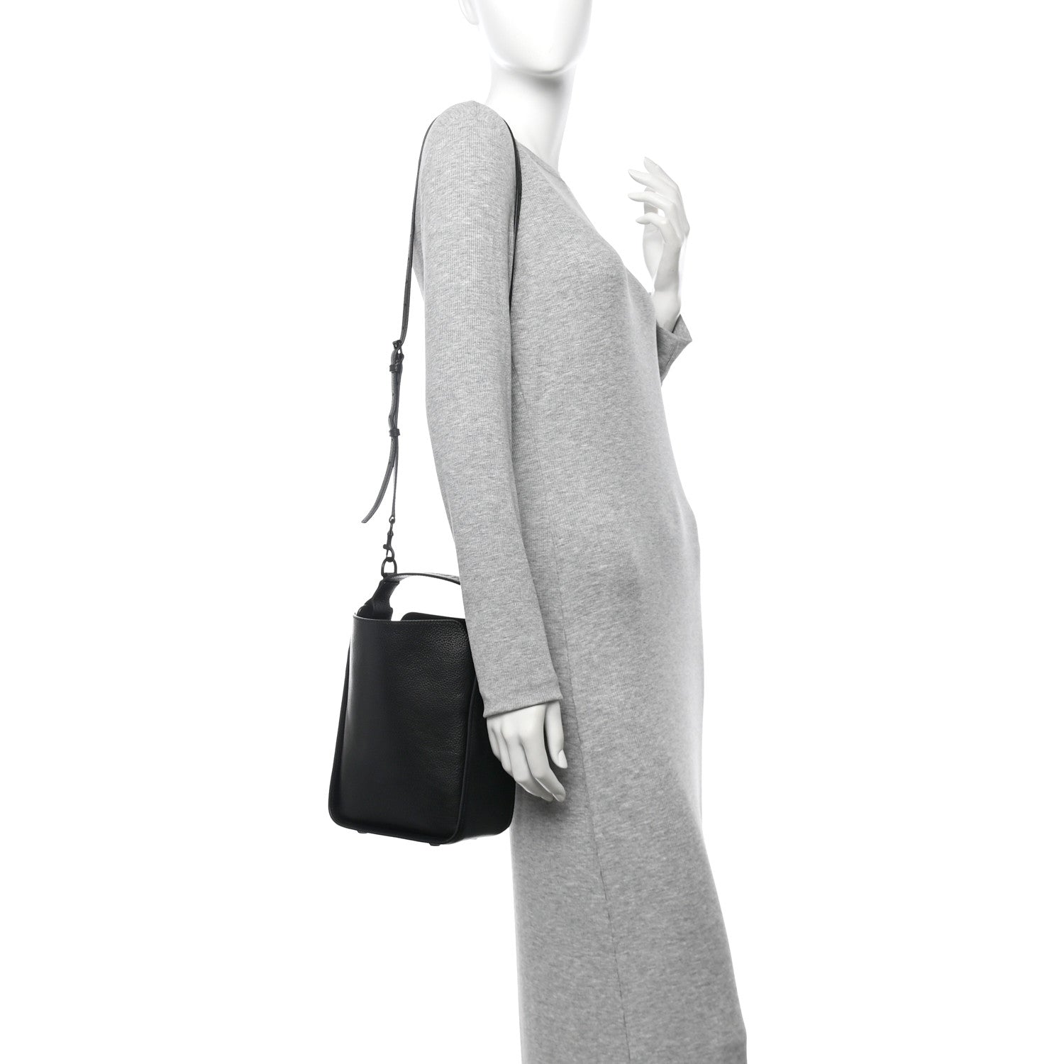 Calfskin Logo XS Tool 2.0 North-South Tote Black