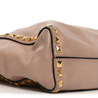 Soft Calf Studded Shopping Tote Cammeo