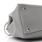 Smooth Calfskin Small Hampton Carry All Bag Grey
