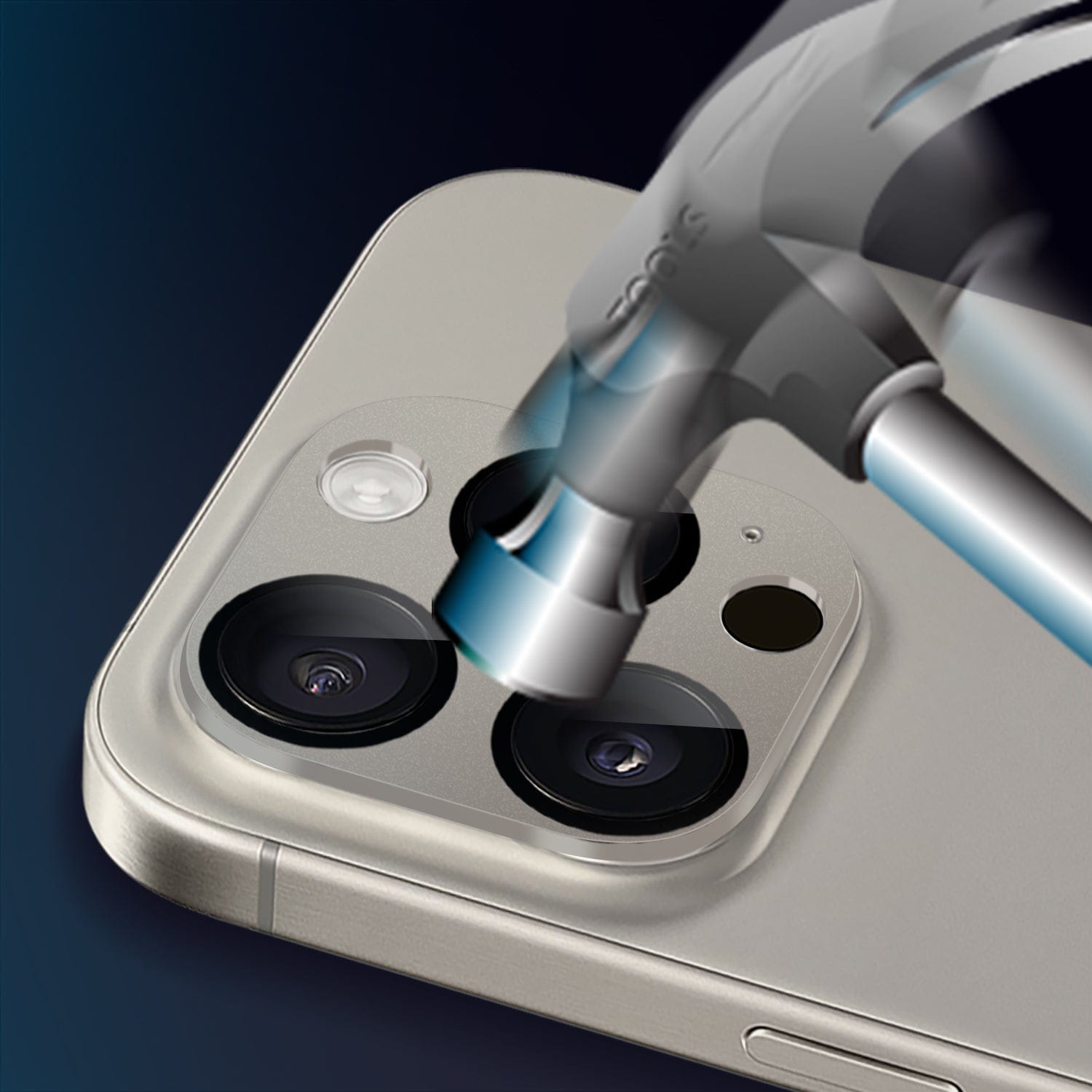 SAHARA - ZeroDamage HD Ultra-Clear Glass Camera Lens Protector (2-Pack) - iPhone 15 Pro and Pro Max