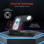 3-in-1 Wireless Charging Dock Black