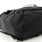 Tessuto Nylon Montagna Double Buckle Backpack Black