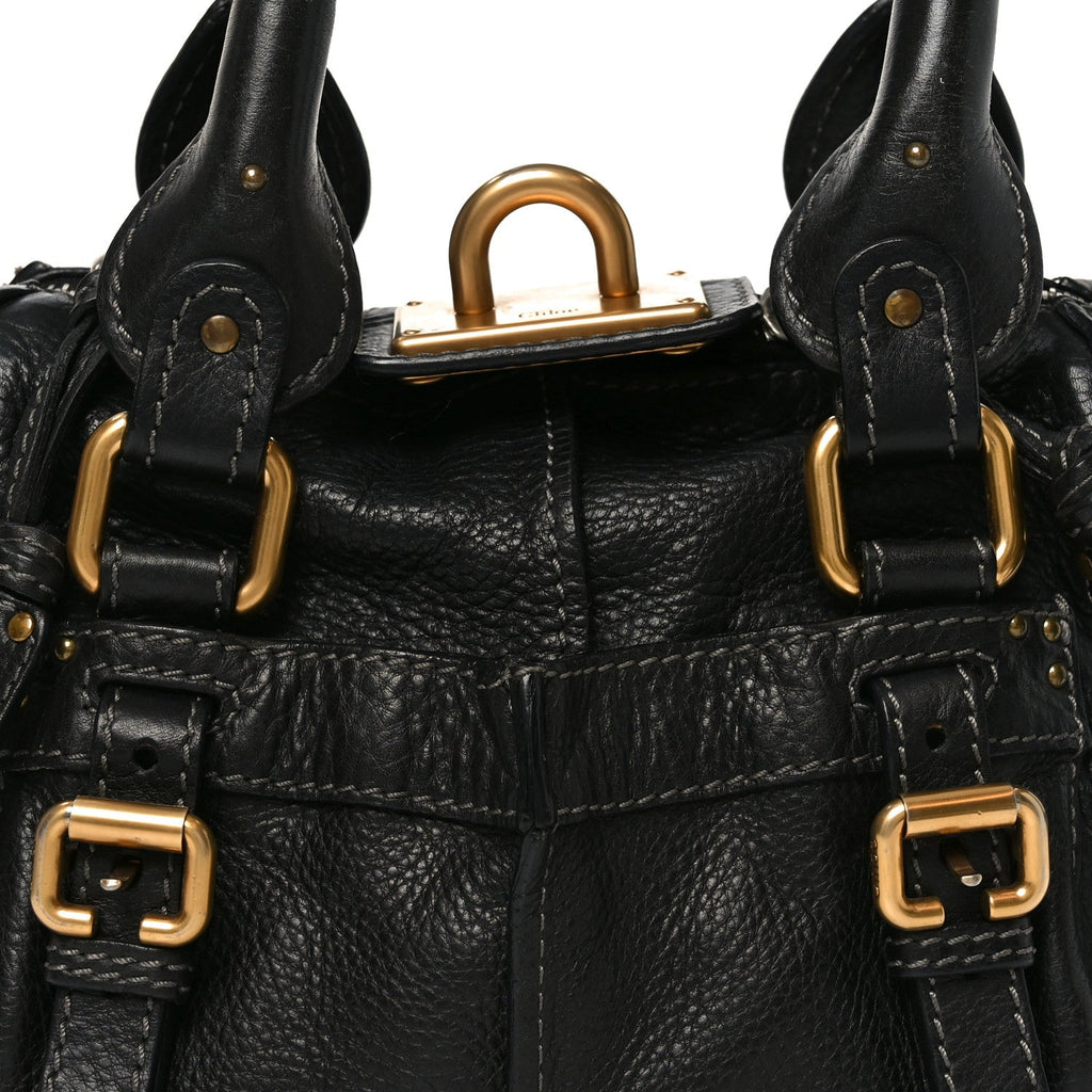 Calfskin Paddington Small Shoulder Bag Black