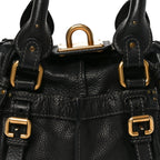 Calfskin Paddington Small Shoulder Bag Black