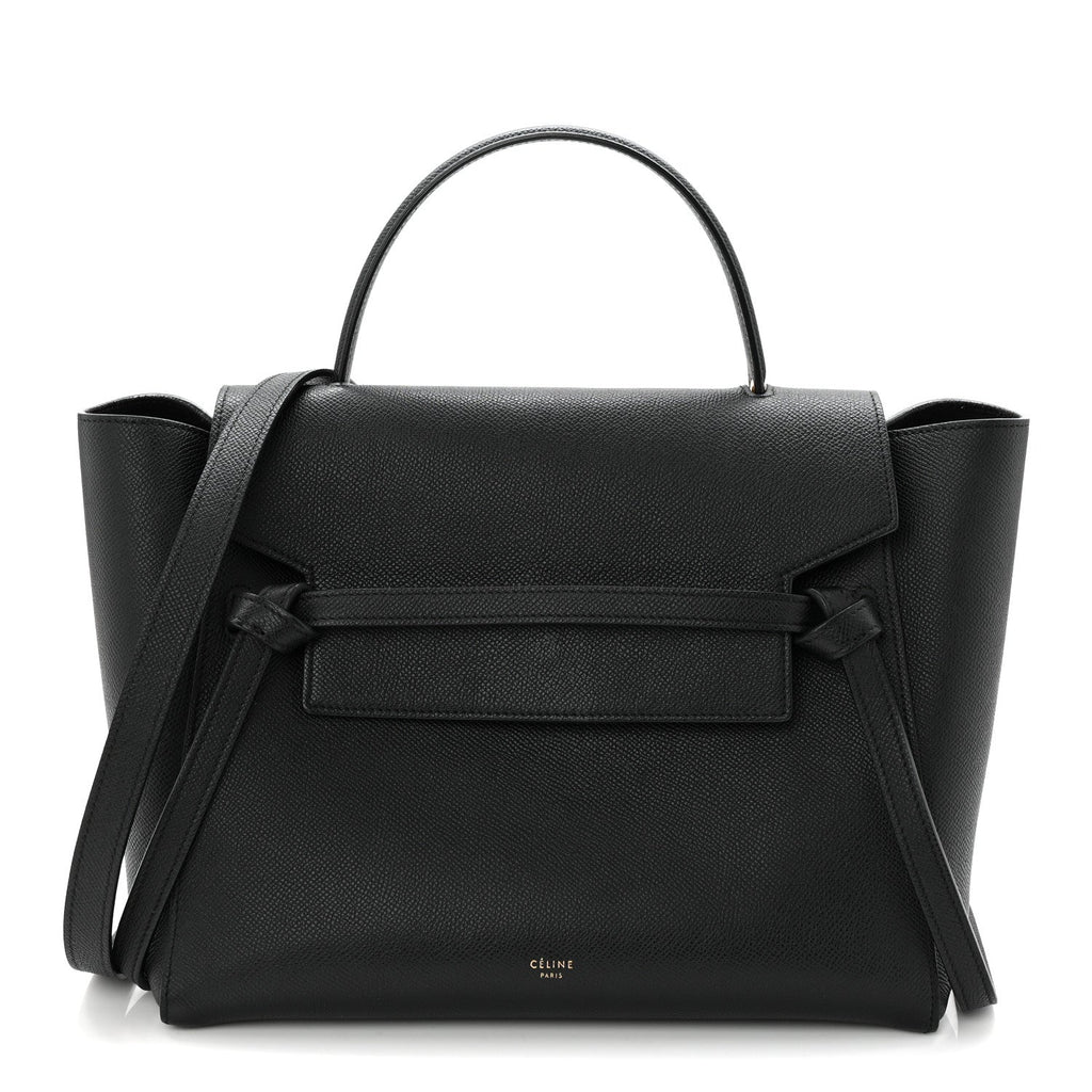 Grained Calfskin Mini Belt Bag Black