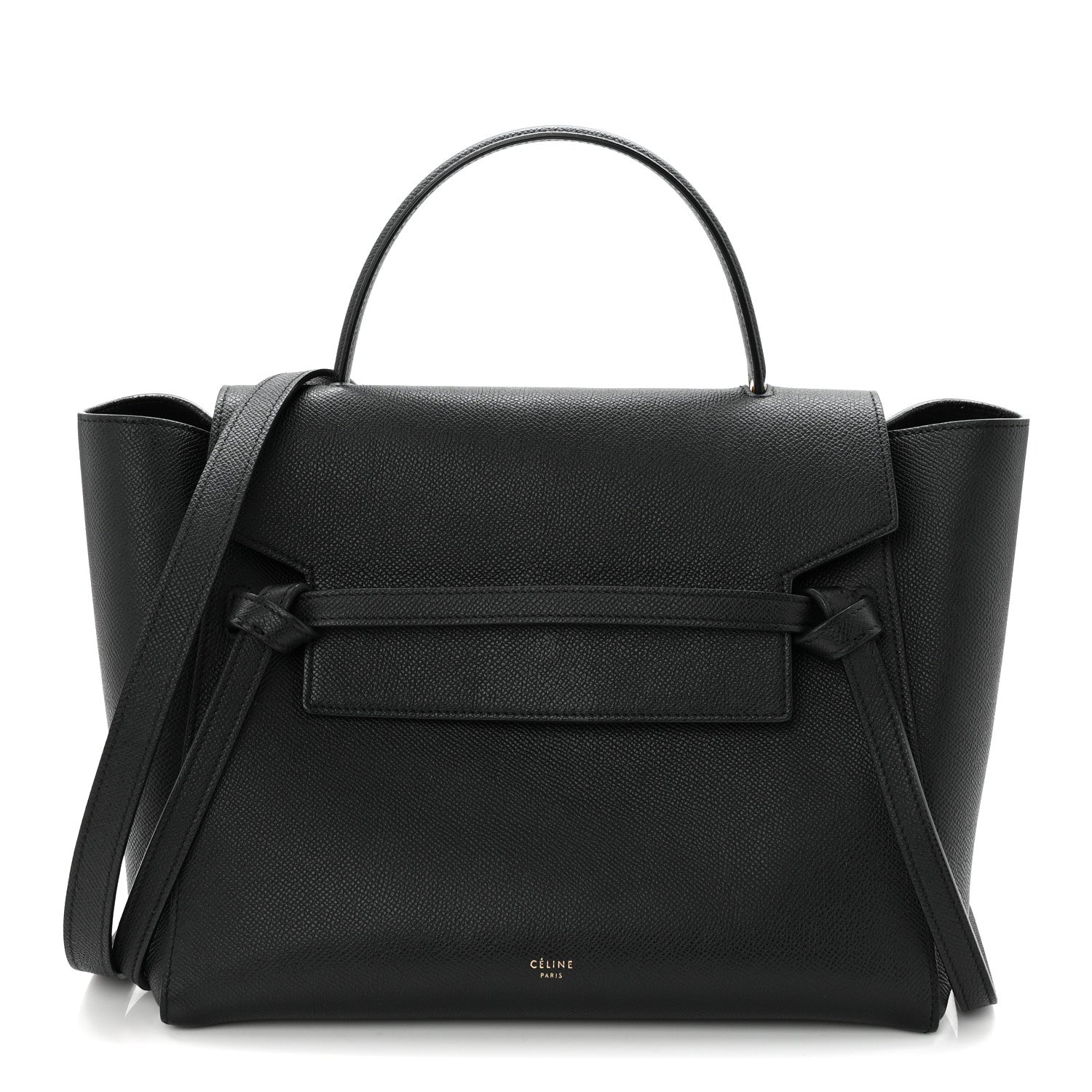 Grained Calfskin Mini Belt Bag Black