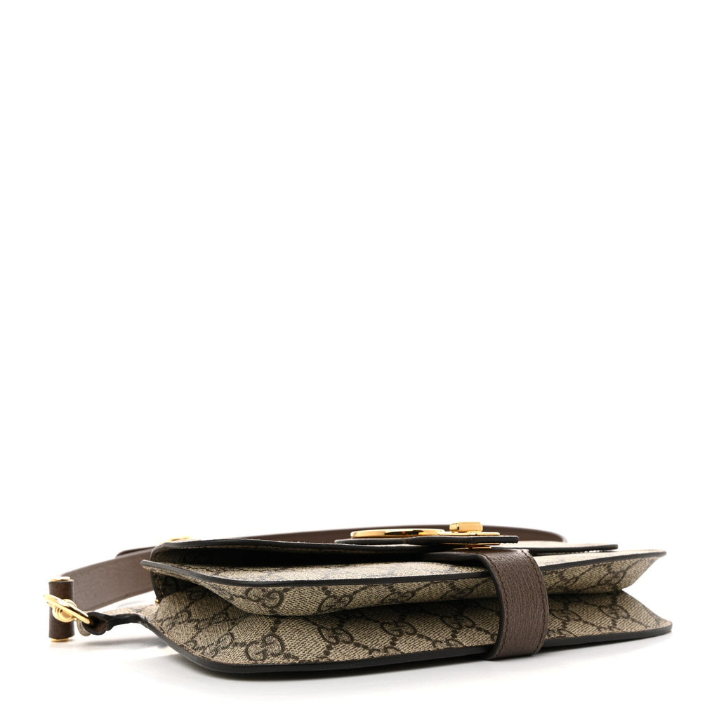 GG Supreme Monogram Textured Dollar Calfskin Blondie Belt Bag Beige Ebony New Acero