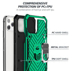 Iphone 12 Mini Kickstand Anti-Shock And Anti Falling Case In Green