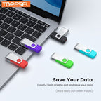 Multicolor Five-pack Bidding U Disk  8G Computer U Disk USB 2.0 High-speed Large-capacity Flash Memory High-performance Rotating Shell Dual-purpose