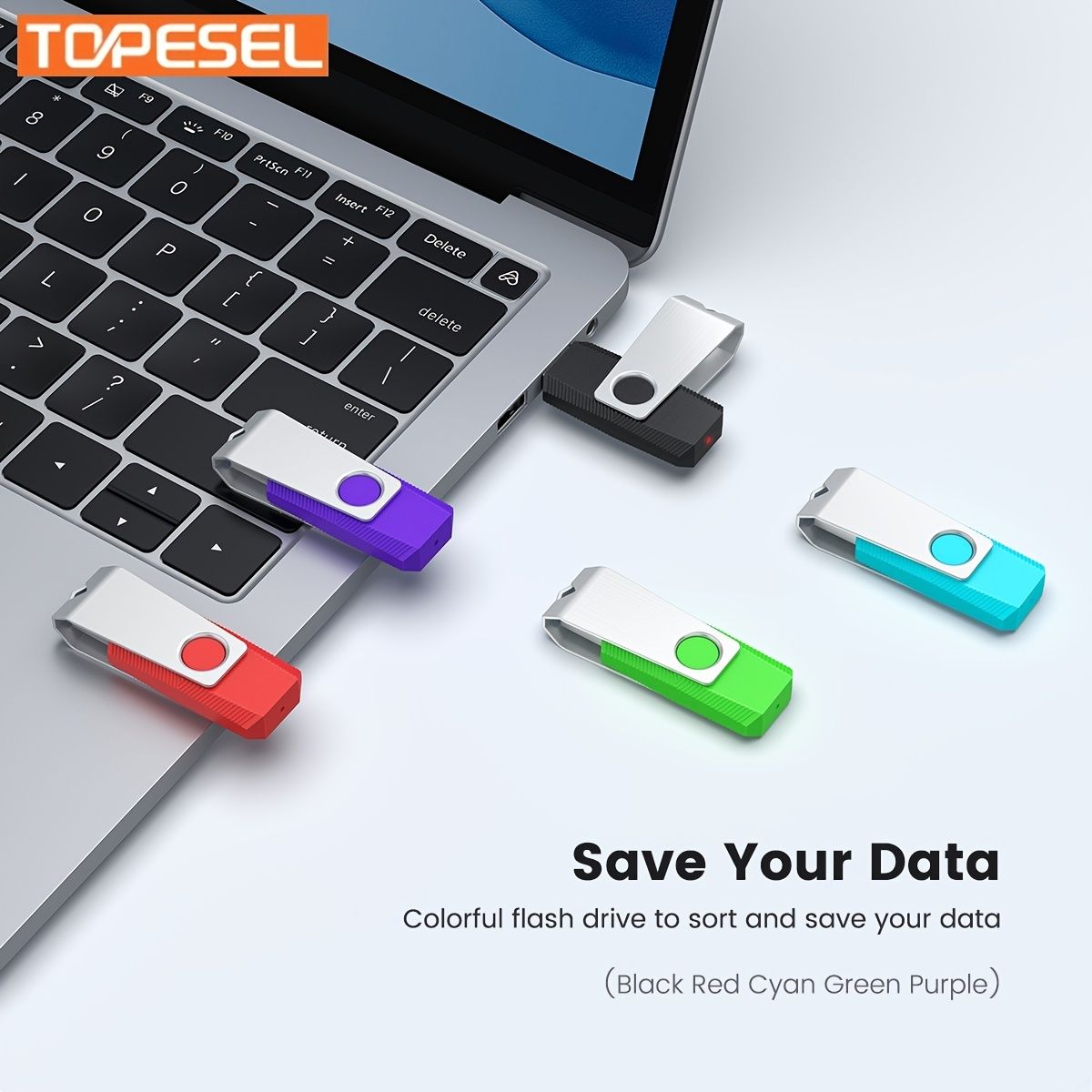 Multicolor Five-pack Bidding U Disk  8G Computer U Disk USB 2.0 High-speed Large-capacity Flash Memory High-performance Rotating Shell Dual-purpose