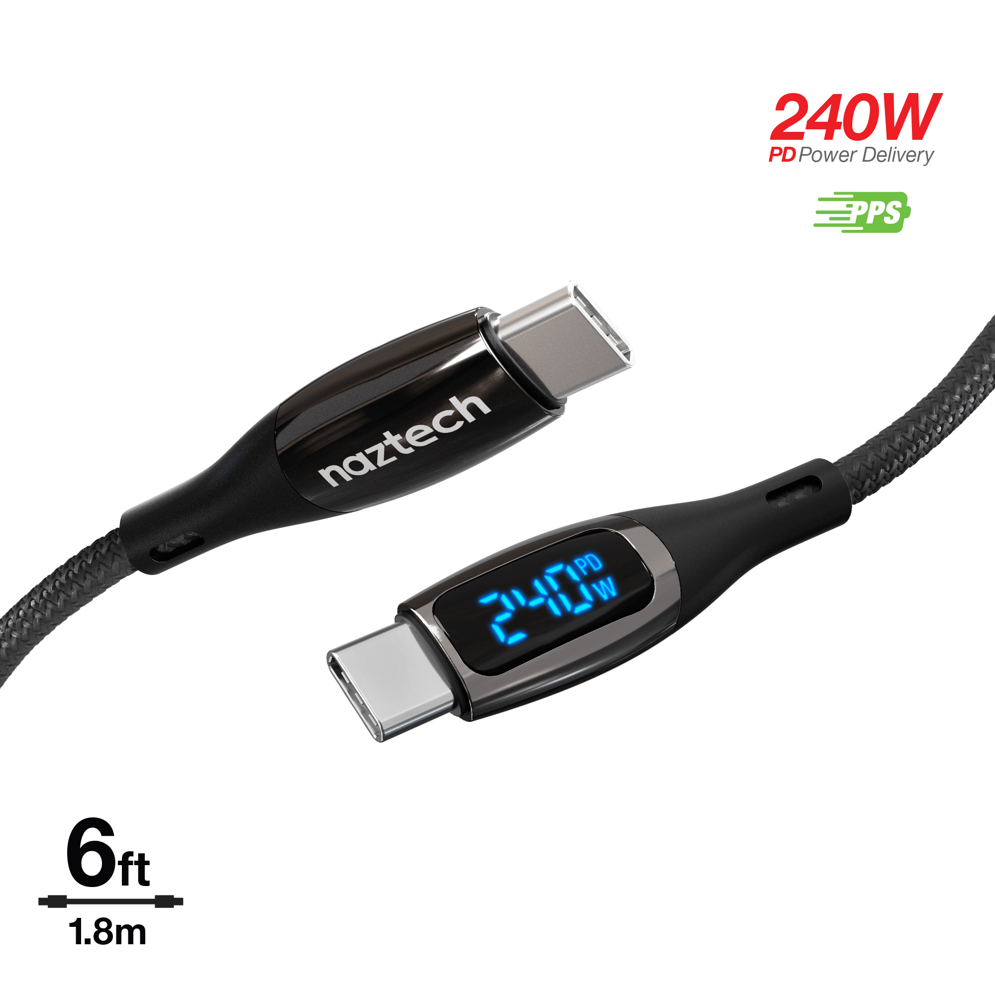 DigiWATT USB-C to USB-C Digital LED Cable 6ft