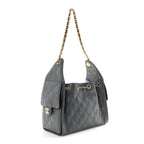 Caviar Quilted Small Chanel 25 Handbag Dark Grey