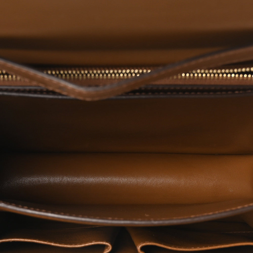 Calfskin Medium Classic Box Flap Bag Light Camel