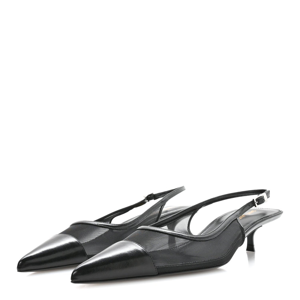 Mesh Oxalis Slingback 30 Pumps 38 Black
