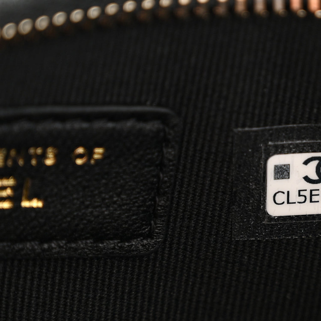 Velvet Crystal Quilted Chain Hobo Black