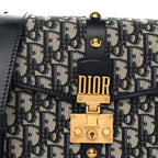 Oblique Square DiorAddict Flap Navy Blue