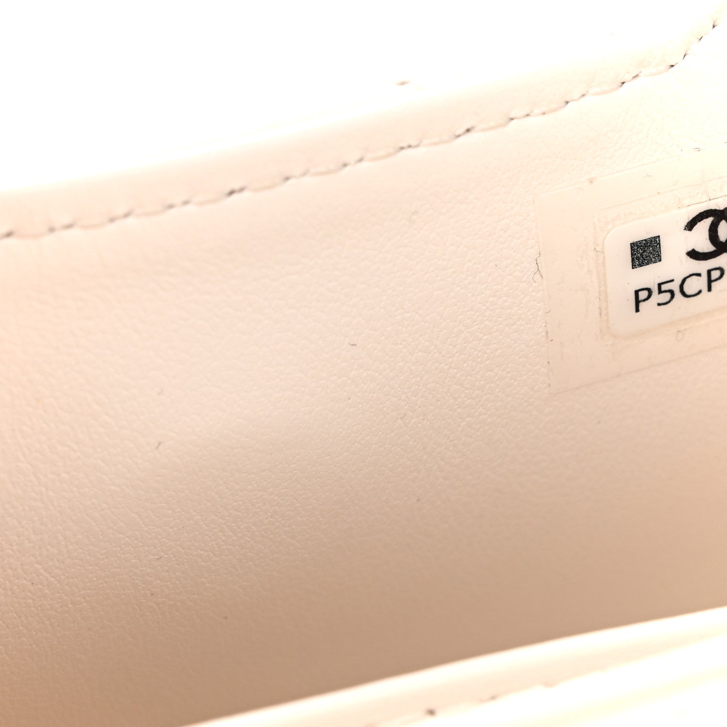 Shiny Aged Calfskin Quilted Mini Nano Kelly Shopper White