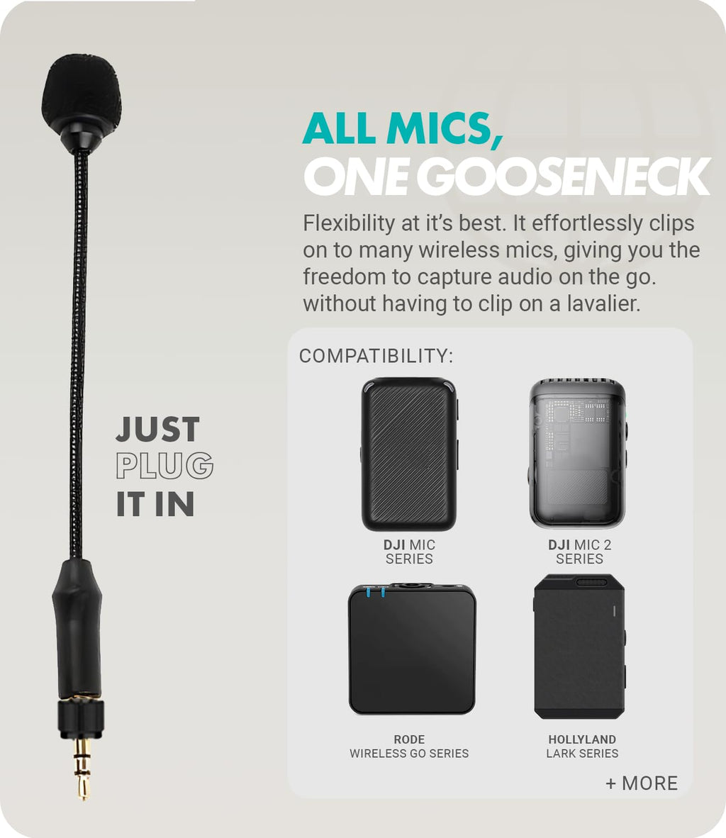 Movo MV-M101 Gooseneck Omnidirectional Lav Mic
