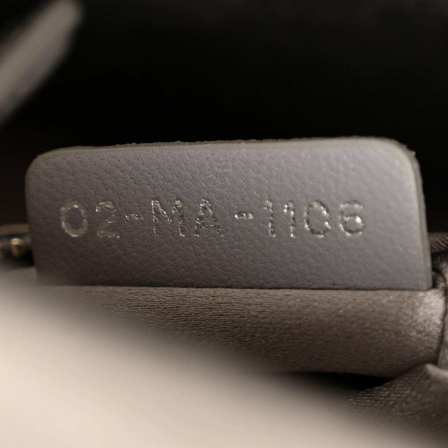 Satin Crystal Cannage Mini Lady Dior Gray