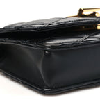 Lambskin Malletage Wallet On Chain GO-14 Black