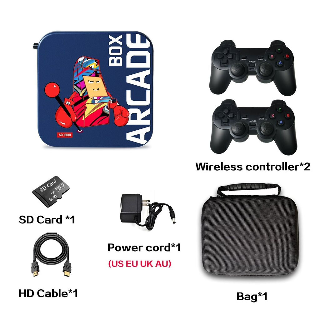 Arcade Box Game Console for PS1/DC/Naomi 64GB Classic Retro 33000+ Games Super Console 4K HD Display on TV Projector Monitor - Wired Controller